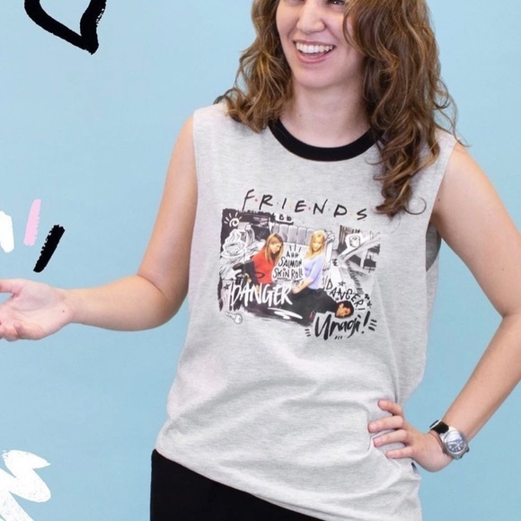 F.R.I.E.N.D.S Women's Plus Ringer Muscle Tank 3XL - Picture 1 of 6